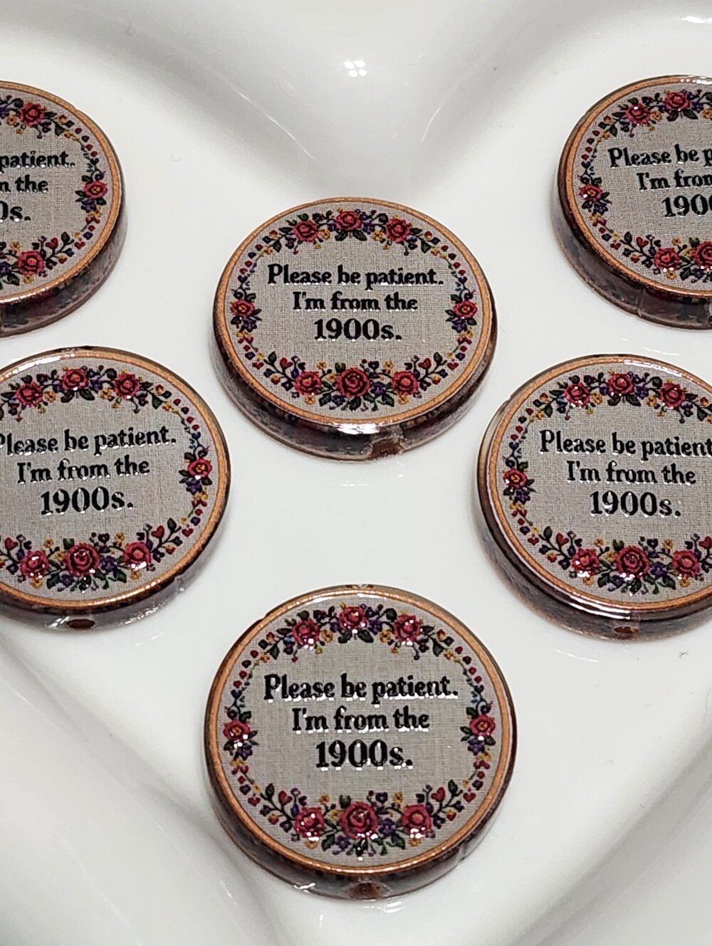 Patient‎ 1900s Beads 2 Pcs Focal Beads Beaded Pen Jewelry Making Crafts Charms